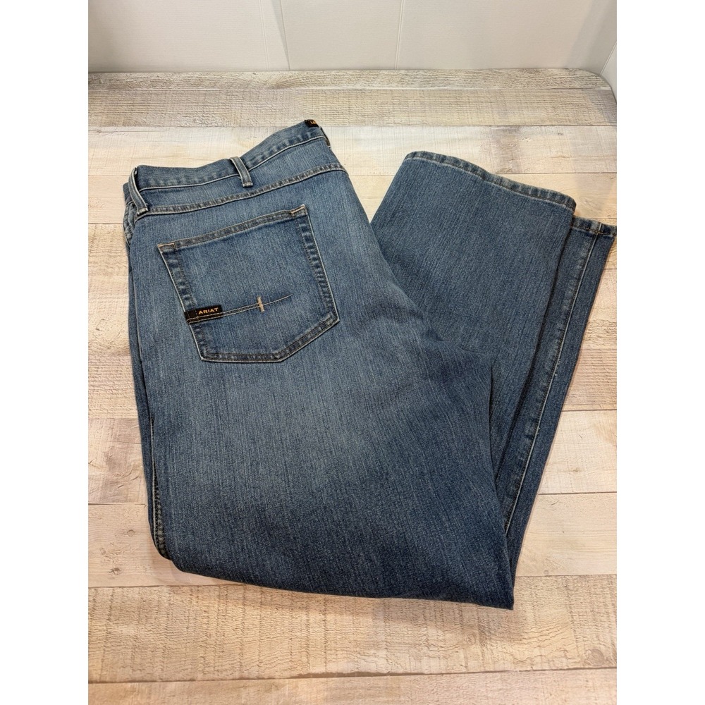 Ariat M4 Rebar Jeans Mens 42x32 Relaxed Boot Cut Durastretch Carbine Blue